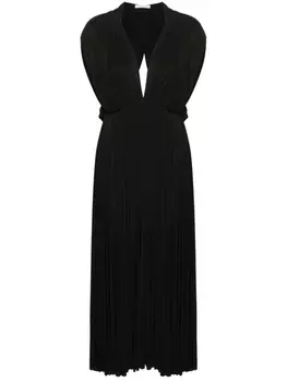 Платье без рукавов со складками Philosophy Di Lorenzo Serafini, черный