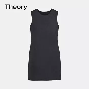 Платье без рукавов Theory, темно-серый