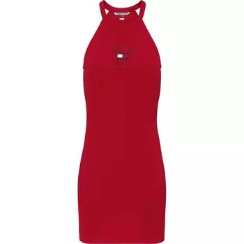 Платье без рукавов Tommy Jeans Timeless Circle Bodycon, красный