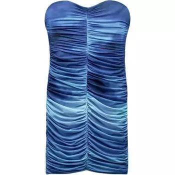 Платье без рукавов Trf женское синее Zara