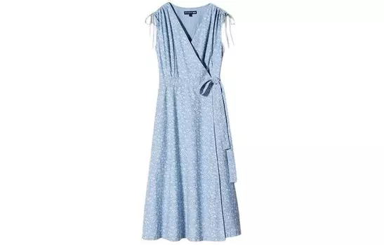 Платье без рукавов Uniqlo х Ines De La Fressange, небесно-голубой