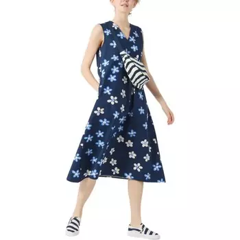 Платье без рукавов Uniqlo, темно-синий