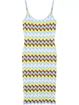 Платье без рукавов Versace, синий