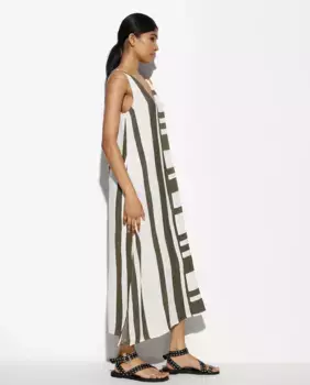 Платье без рукавов в полоску с принтом Parfois, мультиколор