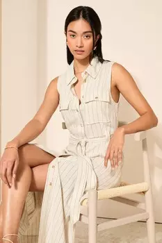 Платье без рукавов в практичном стиле с декоративным карманом Friends Like These, зеленый