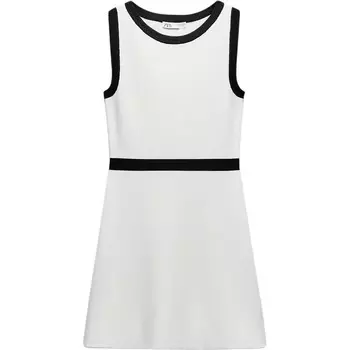 Платье без рукавов женское белое/черное Zara