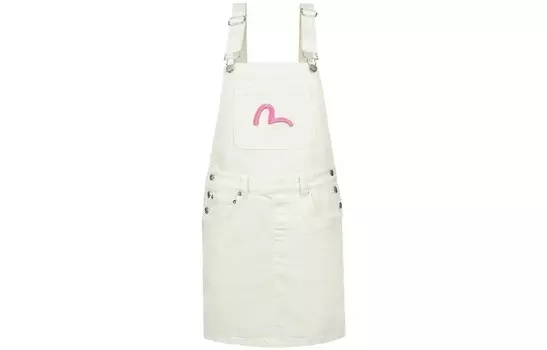 Платье без рукавов женское белое Evisu