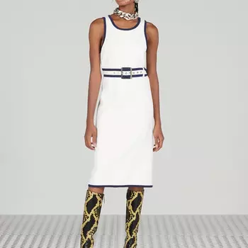 Платье без рукавов женское белое Gucci