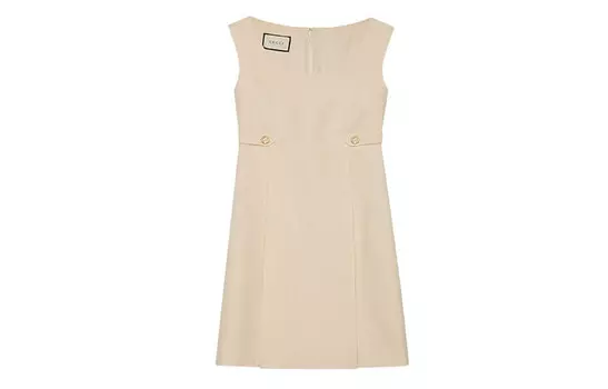 Платье без рукавов женское белое Gucci