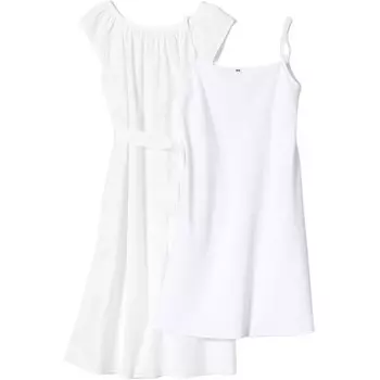 Платье без рукавов женское белое Uniqlo