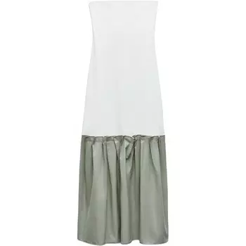 Платье без рукавов женское белое Zara