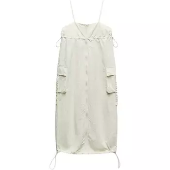 Платье без рукавов женское белое Zara