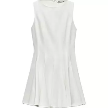 Платье без рукавов женское белое Zara