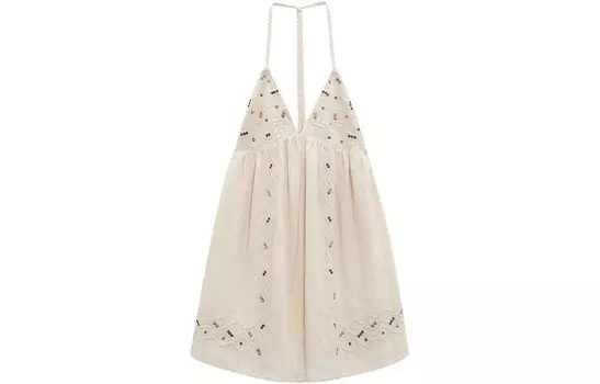 Платье без рукавов женское белое Zara