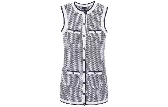 Платье без рукавов женское черное Chanel