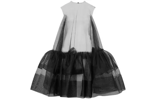 Платье без рукавов женское черное Maison Margiela