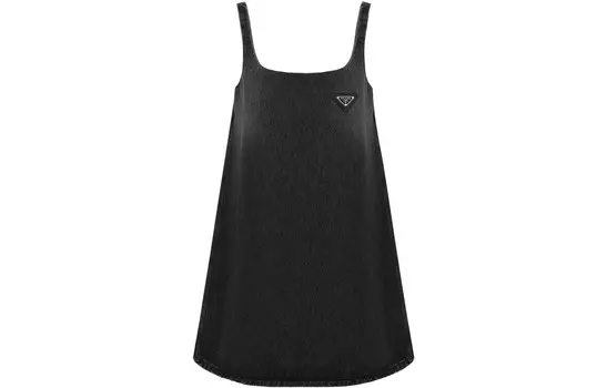 Платье без рукавов женское черное Prada