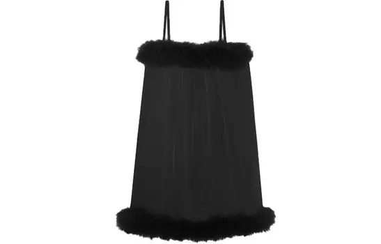 Платье без рукавов женское черное Saint Laurent