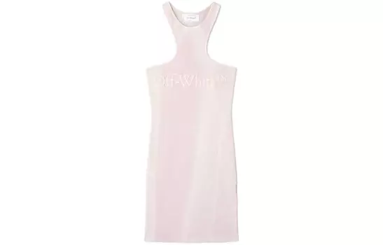 Платье без рукавов женское розовое Off-White
