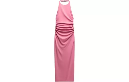 Платье без рукавов женское розовое Zara