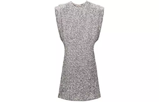 Платье без рукавов женское серебряное Zara