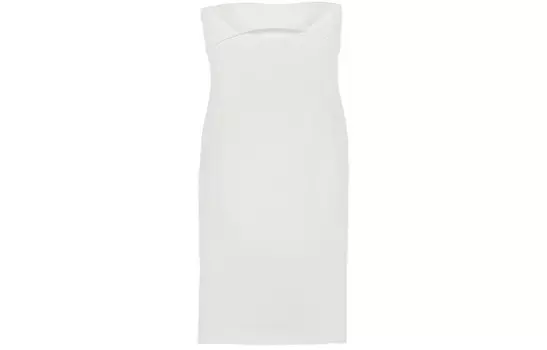 Платье без рукавов женское Shell белое Saint Laurent