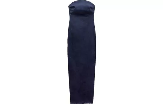 Платье без рукавов женское синее Zara