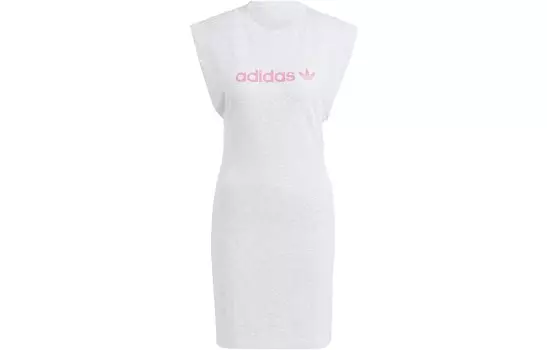 Платье без рукавов женское светло-серое Adidas Originals