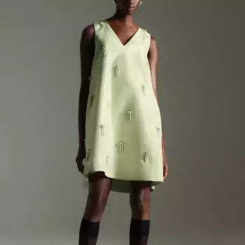 Платье без рукавов женское светло-зеленое Cos