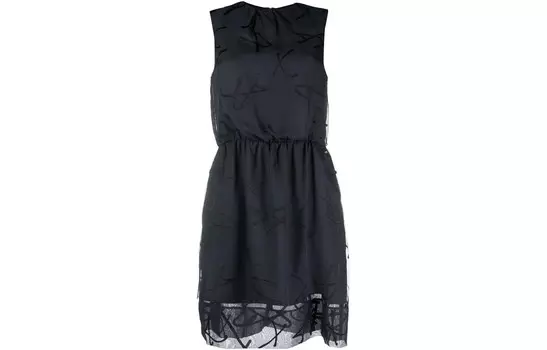 Платье без рукавов женское темно-синее Armani Exchange