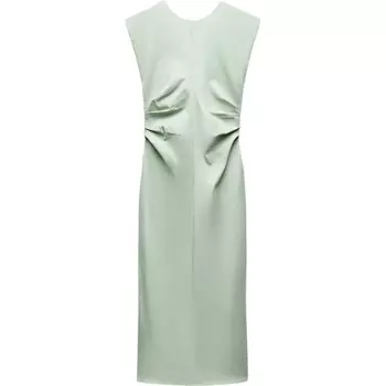 Платье без рукавов женское зеленое Zara