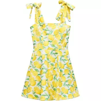 Платье без рукавов женское желтое Zara