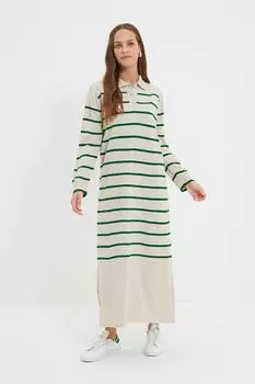 Платье - Бежевое - Свободное Trendyol Modest, бежевый