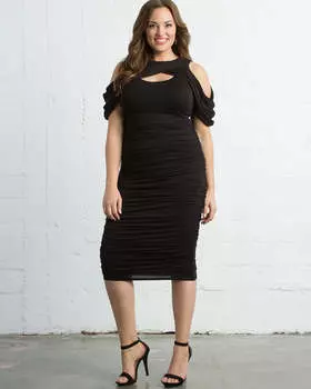 Платье Bianca с рюшами Kiyonna, цвет black noir