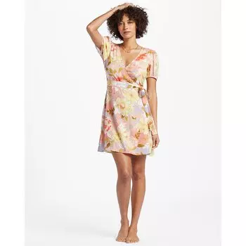 Платье Billabong Hot Tropics Short Sleeve Short, желтый