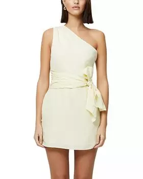 Платье Birdie с асимметричным плечом и завязкой на талии FRENCH CONNECTION, желтый