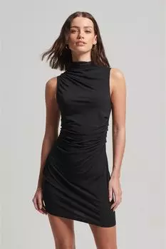 Платье Black Studios из трикотажа с мотивом за кулисами Superdry, черный