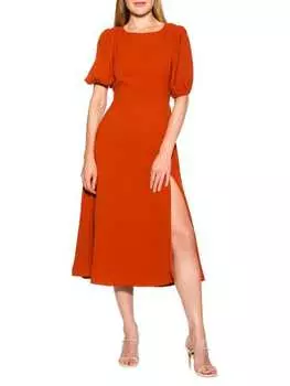 Платье blaire с расклешенным силуэтом и разрезом спереди Alexia Admor Copper