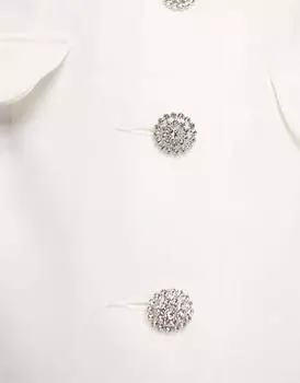 Платье-блейзер без рукавов цвета слоновой кости Miss Selfridge Petite