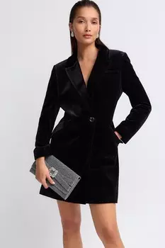 Платье блейзер из бархата Next, черный