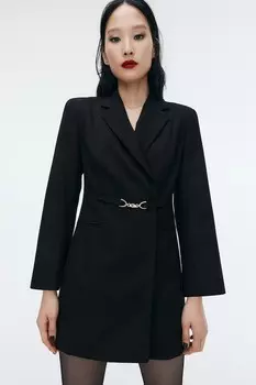 Платье блейзер из твила H&M, черный