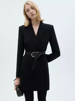 Платье -блейзер loida с поясом Mango, черный