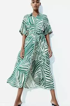 Платье-Блуза с завязывающимся поясом H&M, мультиколор