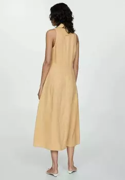 Платье-блузка ALICE Mango, охра