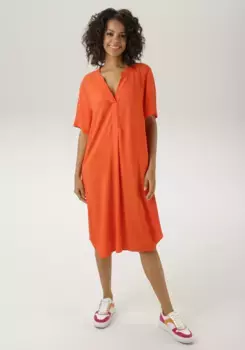 Платье-блузка Aniston CASUAL в модных цветах, красный