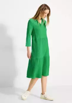 Платье-блузка Cecil, однотонное, зеленый