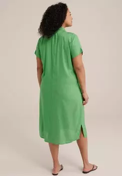 Платье-блузка CURVE WE Fashion, зеленый