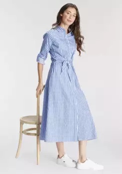 Платье-блузка DELMAO с морским узлом --- НОВЫЙ БРЕНД!, белый