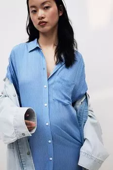 Платье-Блузка для мамы с поясом H&M, синий
