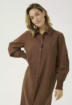 Платье-блузка FENELLA LONG SLEEVES Kaffe, коричневый